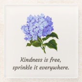 あじさい散水コースター ガラスコースター (正面)