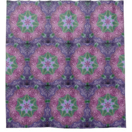 あじさい星型 シャワーカーテン