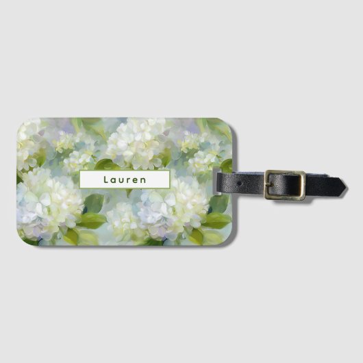 あじさい柄 ラゲッジタグ (正面横)