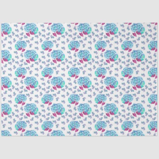 あじさい水カラーシリーズデザイン6 薄葉紙 (正面)