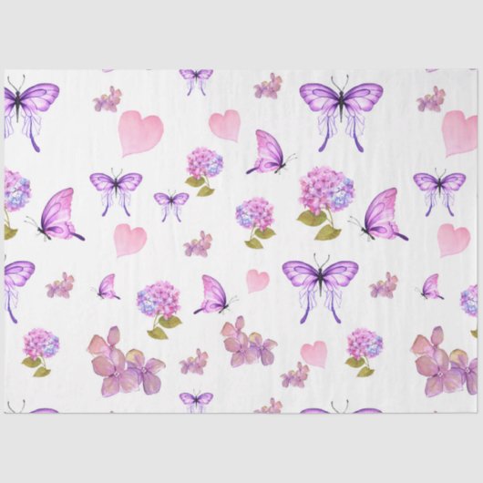 あじさい水カラーシリーズデザイン9 薄葉紙 (正面)