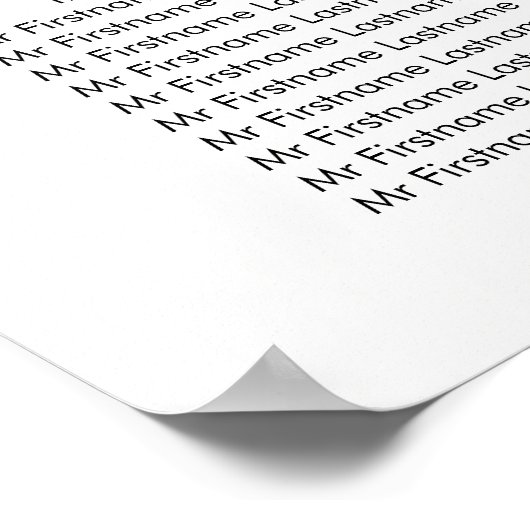 あじさい水彩フローラ結婚の座席表 ポスター (角)