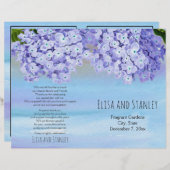 あじさい水彩フローラ結婚の折畳みプログラム (正面/裏面)