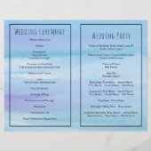 あじさい水彩フローラ結婚の折畳みプログラム (裏面)