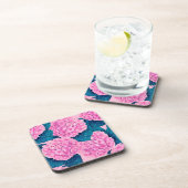 あじさい水彩模様、ピンクとブルー コースター (右側)