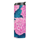 あじさい水彩模様、ピンクとブルー タンブラー (回転左)