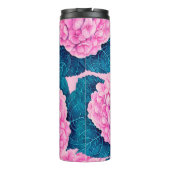 あじさい水彩模様、ピンクとブルー タンブラー (裏面)