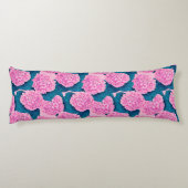 あじさい水彩模様、ピンクとブルー ボディピロー (裏面)