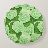 あじさい水彩模様 ラウンドクッション (裏面)