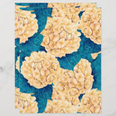 あじさい水彩模様、黄色と青 (正面/裏面)