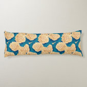 あじさい水彩模様、黄色と青 ボディピロー (裏面)