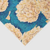 あじさい水彩模様、黄色と青 薄葉紙 (詳細)