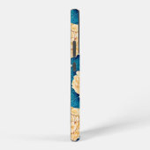 あじさい水彩模様、黄色と青 SAMSUNG GALAXYケース (右側面)