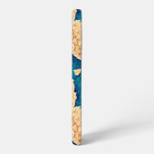 あじさい水彩模様、黄色と青 SAMSUNG GALAXYケース (左側面)