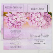 あじさい水彩色結婚の折り畳みプログラム (正面/裏面)