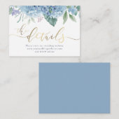 あじさい水彩花結婚のサイト エンクロージャーカード (正面/裏面)