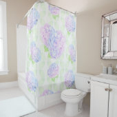 あじさい水彩花葉類 シャワーカーテン (インサイチュ)