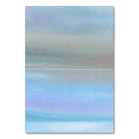 あじさい水色フローラ結婚の護衛カード テーブルナンバー (裏面)