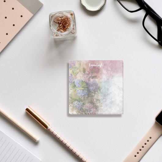 あじさい水色ミックスモノグラム ポストイット