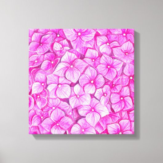 あじさい水色 キャンバスプリント (正面)