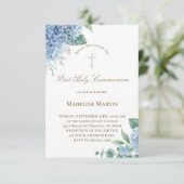 あじさい水色 | 第一聖餐式 招待状 (スタンド正面)
