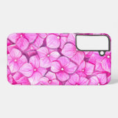 あじさい水色 SAMSUNG GALAXYケース (裏面横)