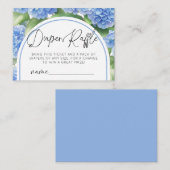 あじさい男の子おむつラッフルベビーシャワー エンクロージャーカード (正面/裏面)