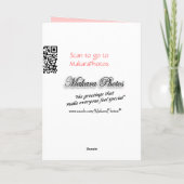 あじさい祈りの言葉カードまたは大事な行事 カード (裏面)