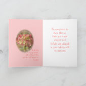 あじさい祈りの言葉カードまたは大事な行事 カード (内部)