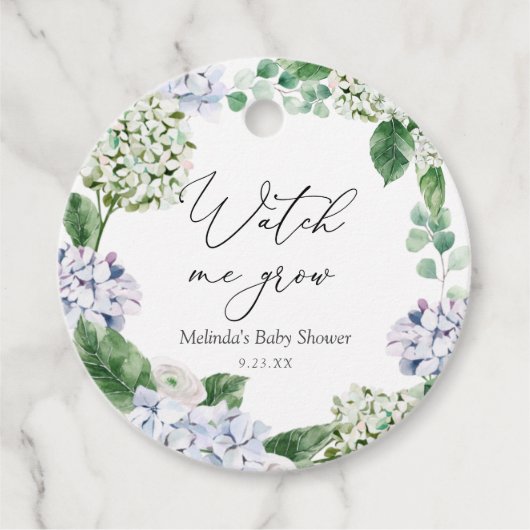 あじさい私が植物を育てるのを見る フェイバータグ (正面)