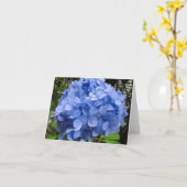 あじさい空白の青い花ノートカード カード (黄色い花)