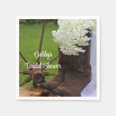 あじさい素朴とカウボーイブーツブライダルシャワー スタンダードカクテルナプキン (正面)