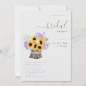 あじさい素朴ひまわりエレガントブライダルシャワー 招待状 (正面)