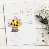 あじさい素朴ひまわりエレガントブライダルシャワー 招待状