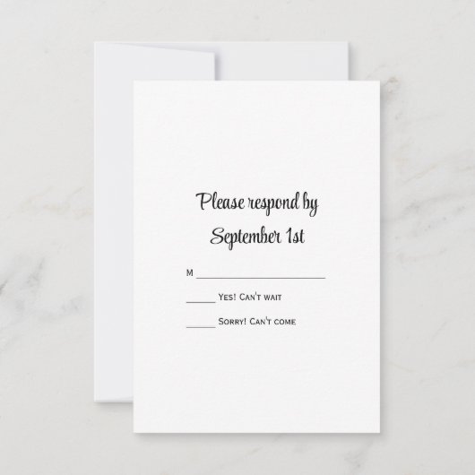 あじさい素朴アカウボーイブーツウェスタンウェディングレsvp 出欠カード (裏面)