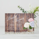 あじさい素朴アジャールベビーズブレスブライダルシャワー 招待状 (スタンド正面)