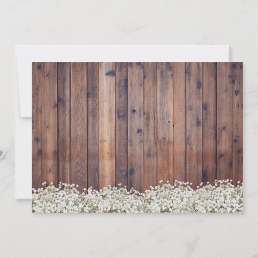 あじさい素朴アジャールベビーズブレスブライダルシャワー 招待状 (裏面)