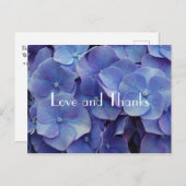 あじさい紫ありがとうはがき ポストカード (正面/裏面)