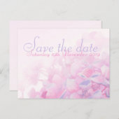 あじさい紫結婚のカードを保存する 案内ポストカード (正面/裏面)