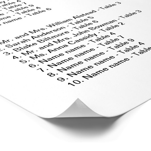 あじさい結婚さんの愛は患者の座席表 ポスター (角)