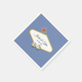 あじさい結婚でラスベガスマーキー スタンダードカクテルナプキン (角)