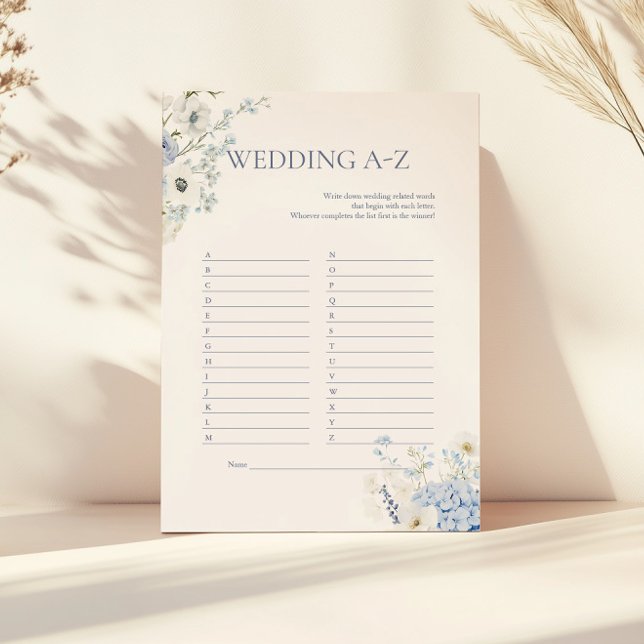 あじさい結婚のゲーム | ブルーフローラブライダルシャワー (クリエイターアップロード済み)