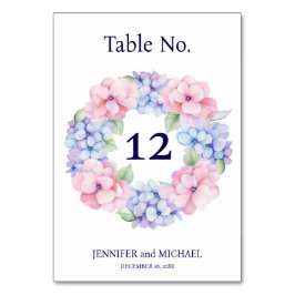 あじさい結婚のテーブル番号 テーブルナンバー