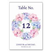 あじさい結婚のテーブル番号 テーブルナンバー (裏面)