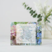 あじさい結婚式を保存する日付はがき聖なる書物、 経典 案内ポストカード (スタンド正面)