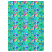 あじさい絵画とブルースのガーデンキルト クリップボード (裏面)