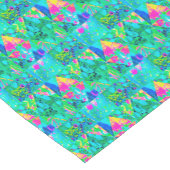 あじさい絵画とブルースのガーデンキルト ショートテーブルランナー (コーナー)