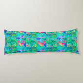 あじさい絵画とブルースのガーデンキルト ボディピロー (裏面)