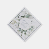 あじさい色と緑の葉紙ナプキン スタンダードカクテルナプキン (角)
