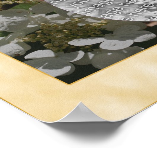 あじさい花あなたの写真を追加パーソナライズされた ポスター (角)